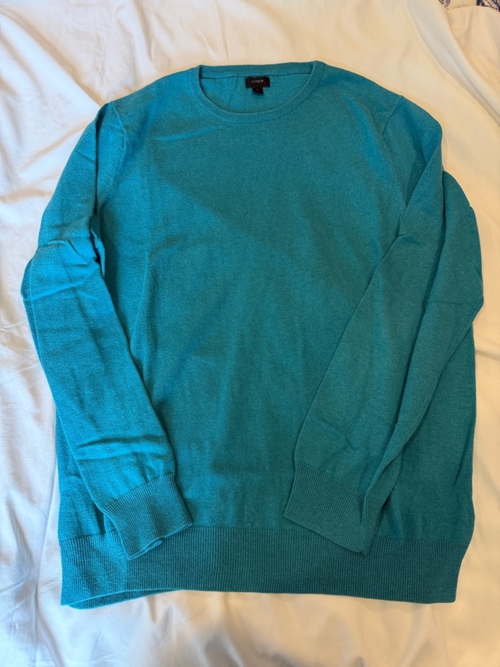 J. Crew Men’s Teal Crewneck Sweater - Bright Teal
